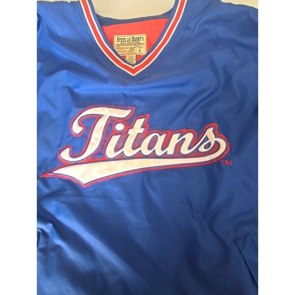 Vintage Steve & Barry’s Titans Nylon Windbreaker Jacket L 80s Retro Athletic - Picture 4 of 8